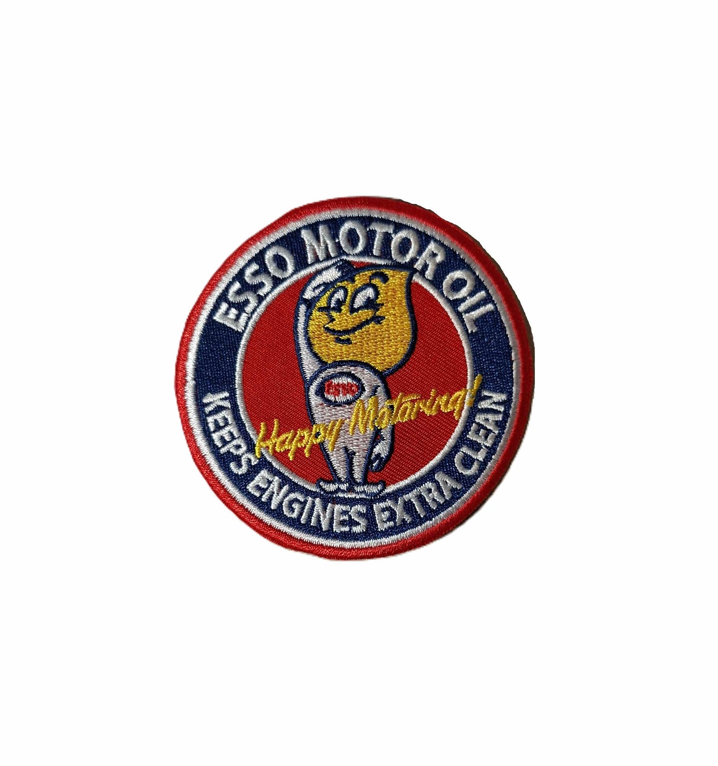 Tygmärke- Esso Motor oil, rund