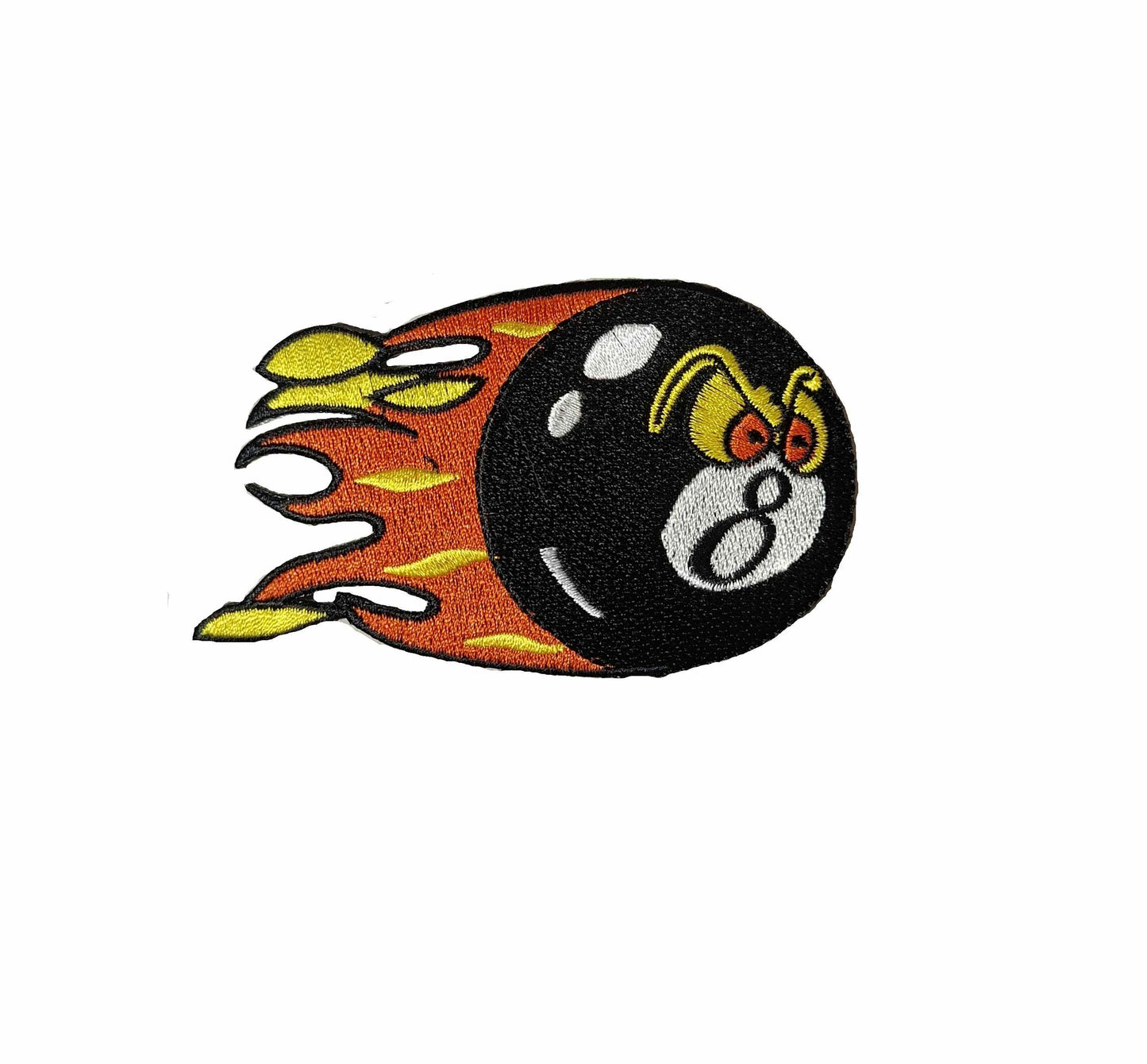 Tygmärke 8-ball, flames