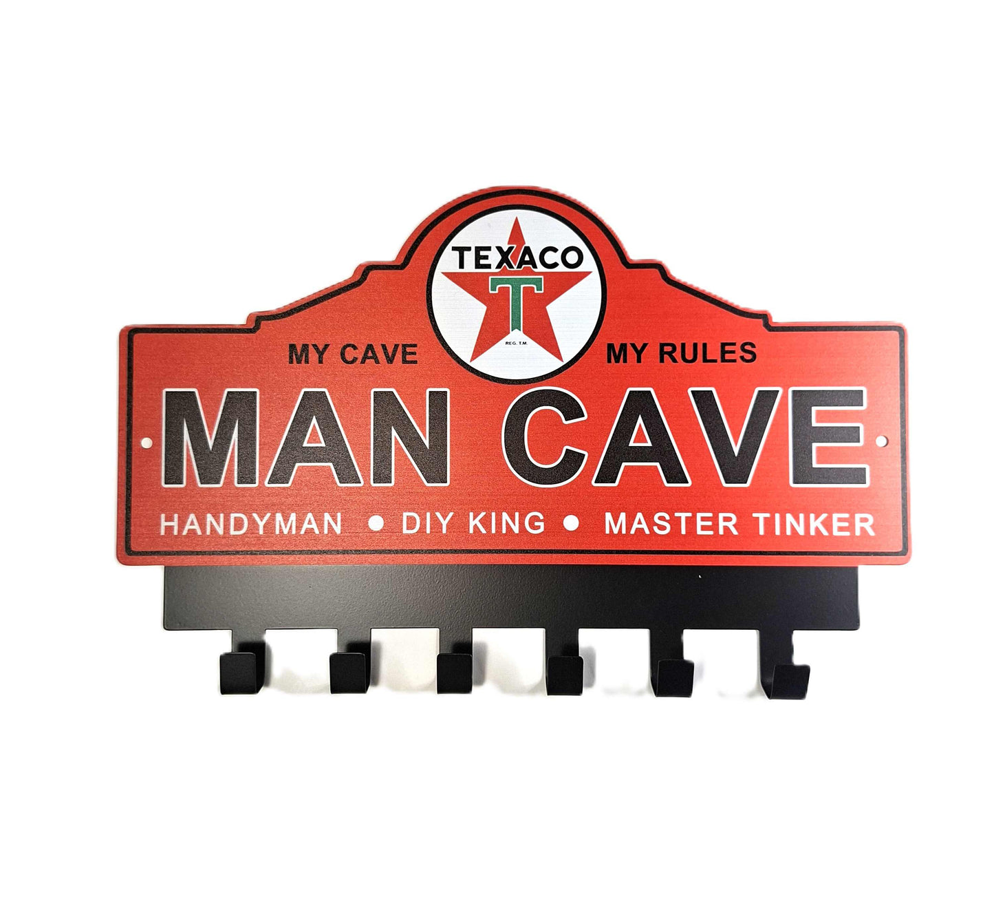Kroklist/ Plåtskylt - Texaco Mancave