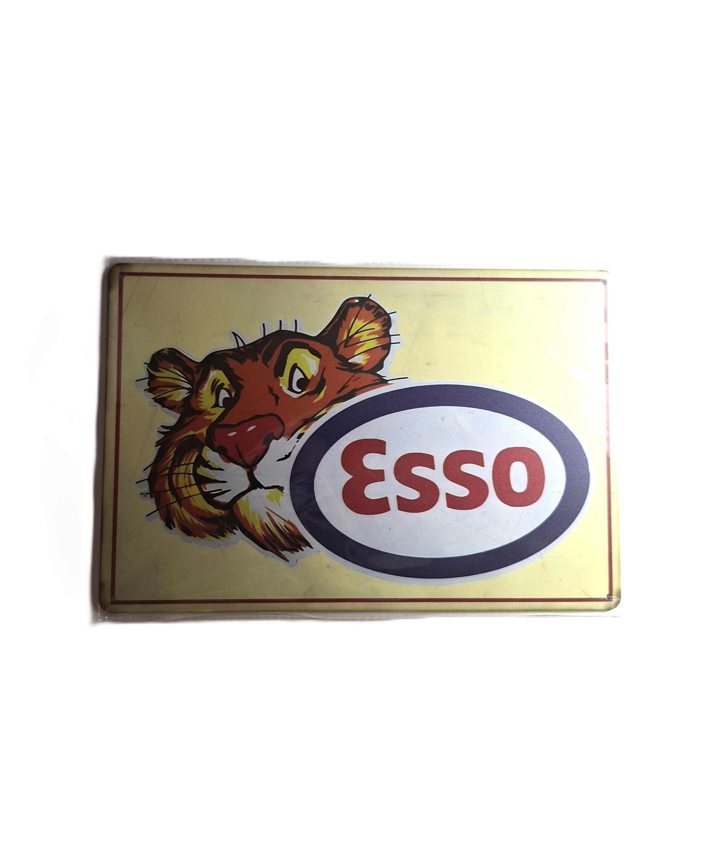 20*30 Plåtskylt - Esso, Tigerhuvud