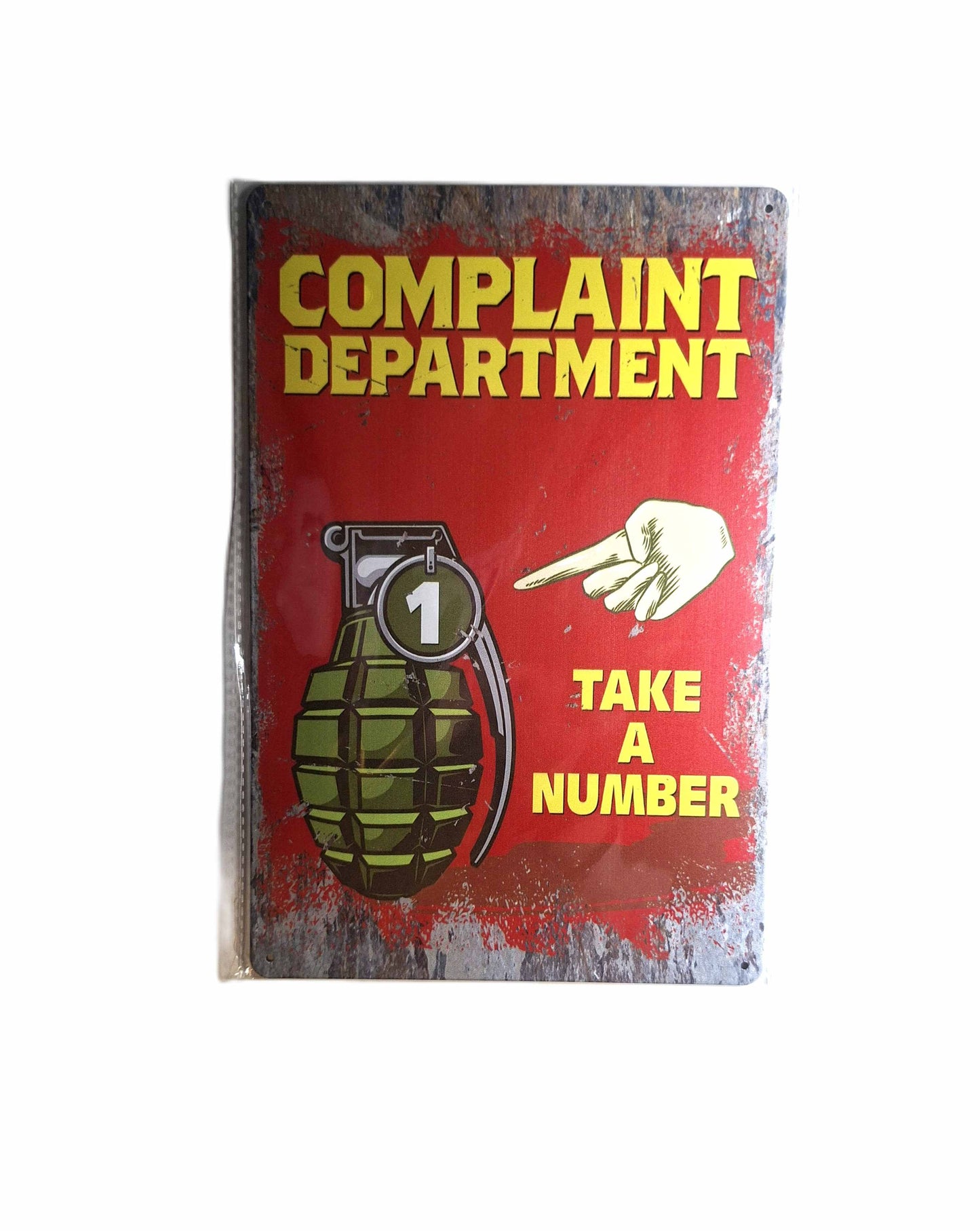 20*30 Plåtskylt - Complaint Department