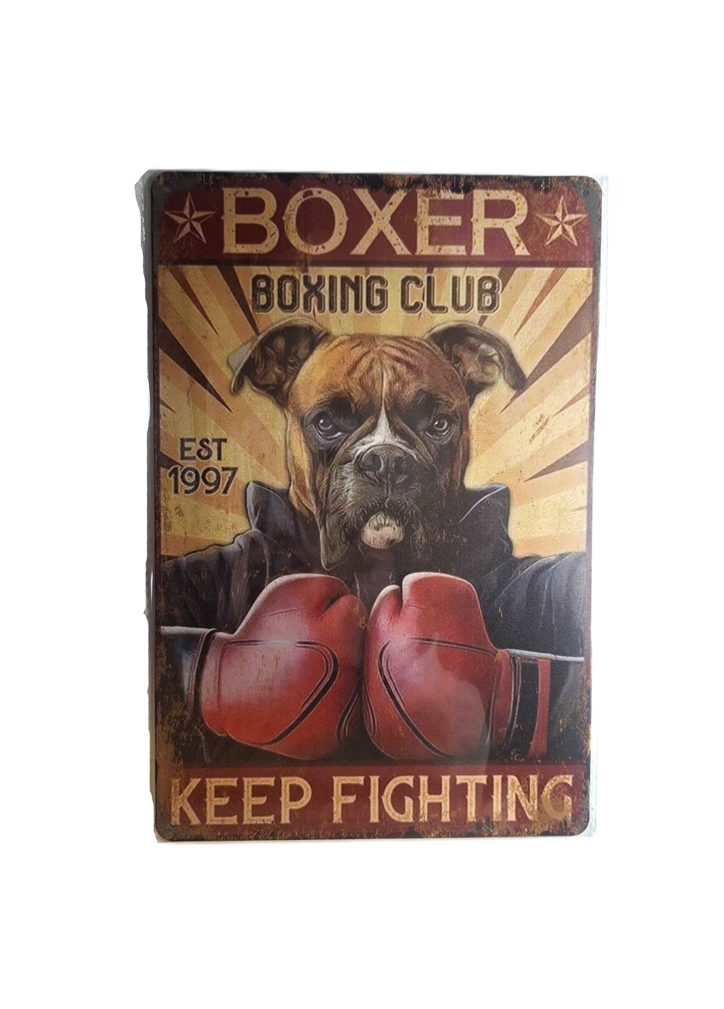 20*30 Plåtskylt - Boxer boxing