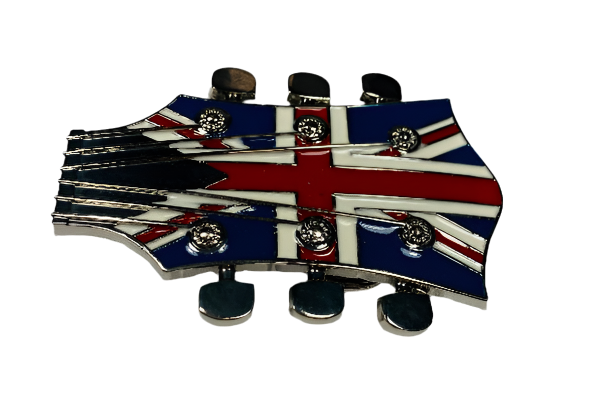 Buckle, Skärpspänne Gitarrhuvud Storbritannien