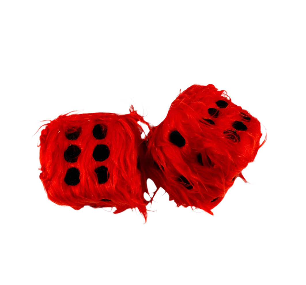 Tärning Röd luddig