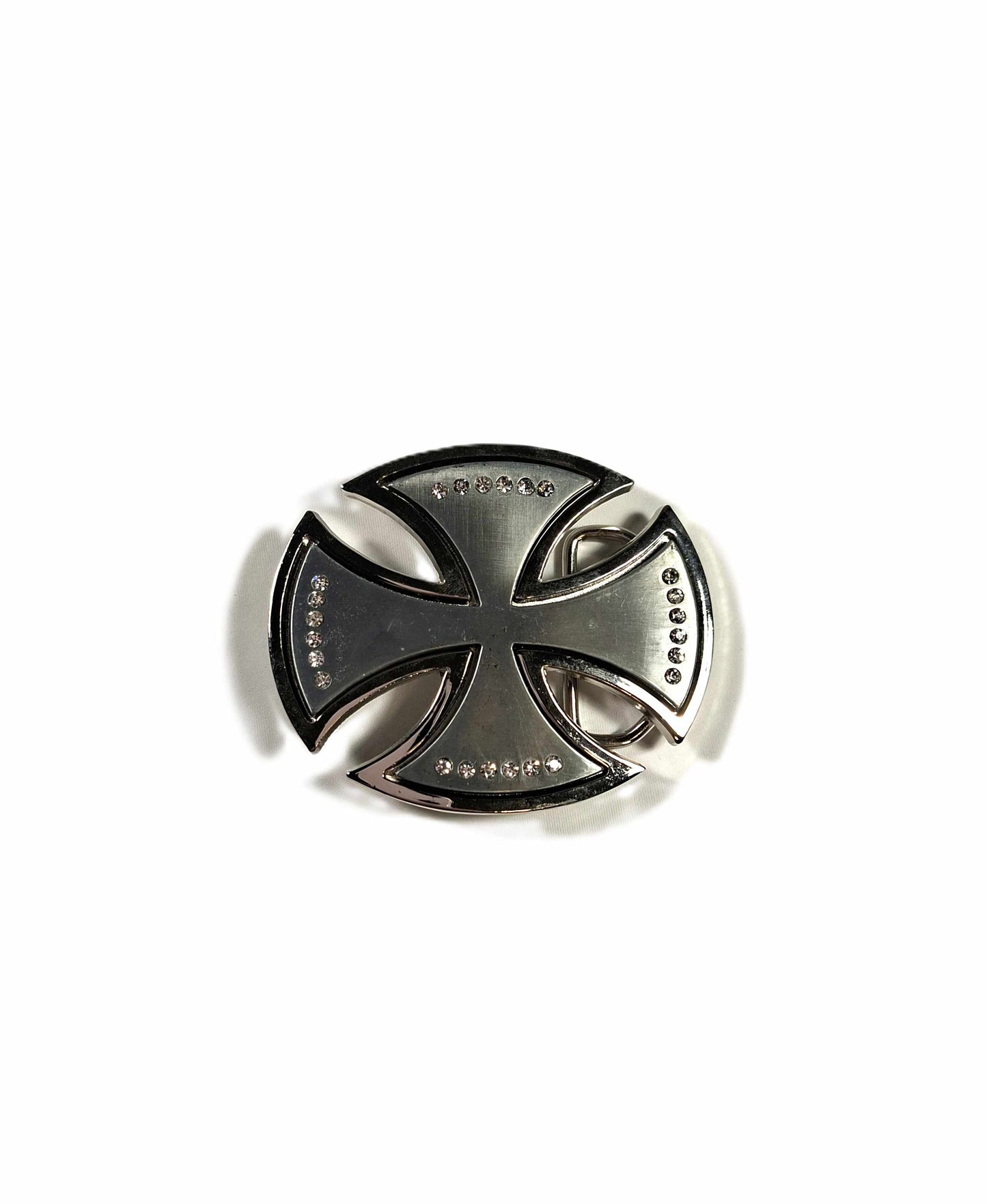 Buckle / Skärpspänne - Malteserkors, silverbling