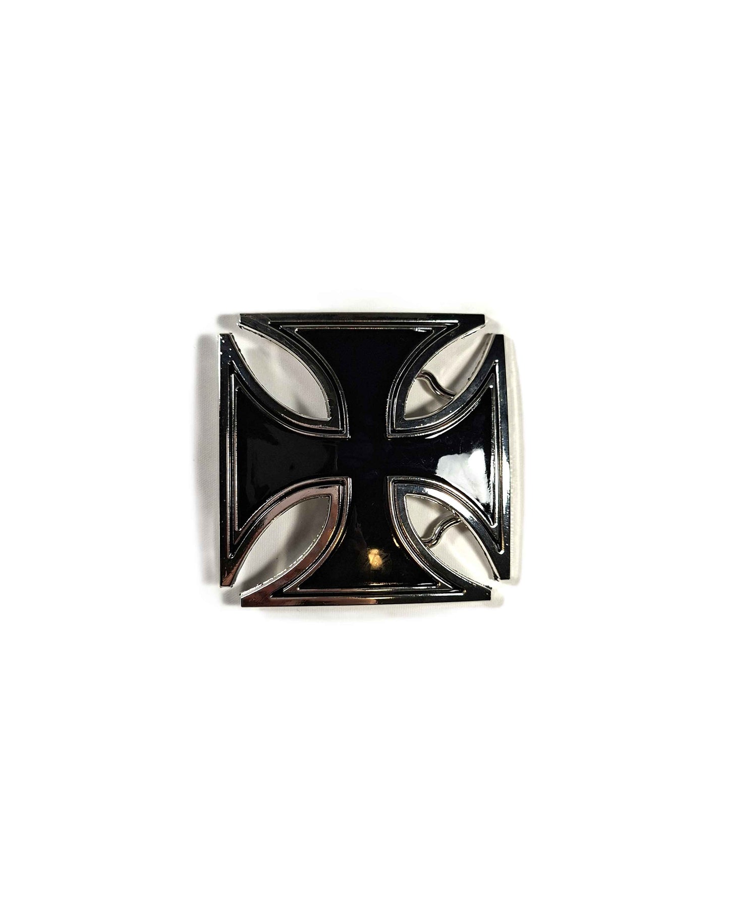 Buckle / Skärpspänne - Malteserkors, svart