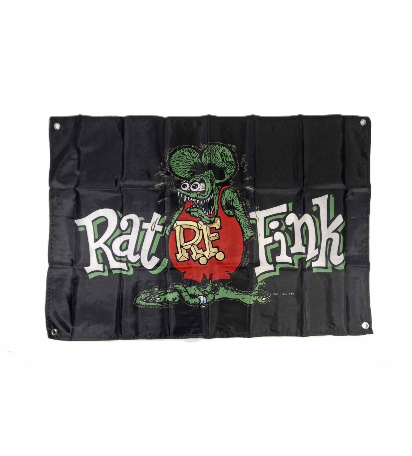Flagga - Rat Fink, klassisk svart
