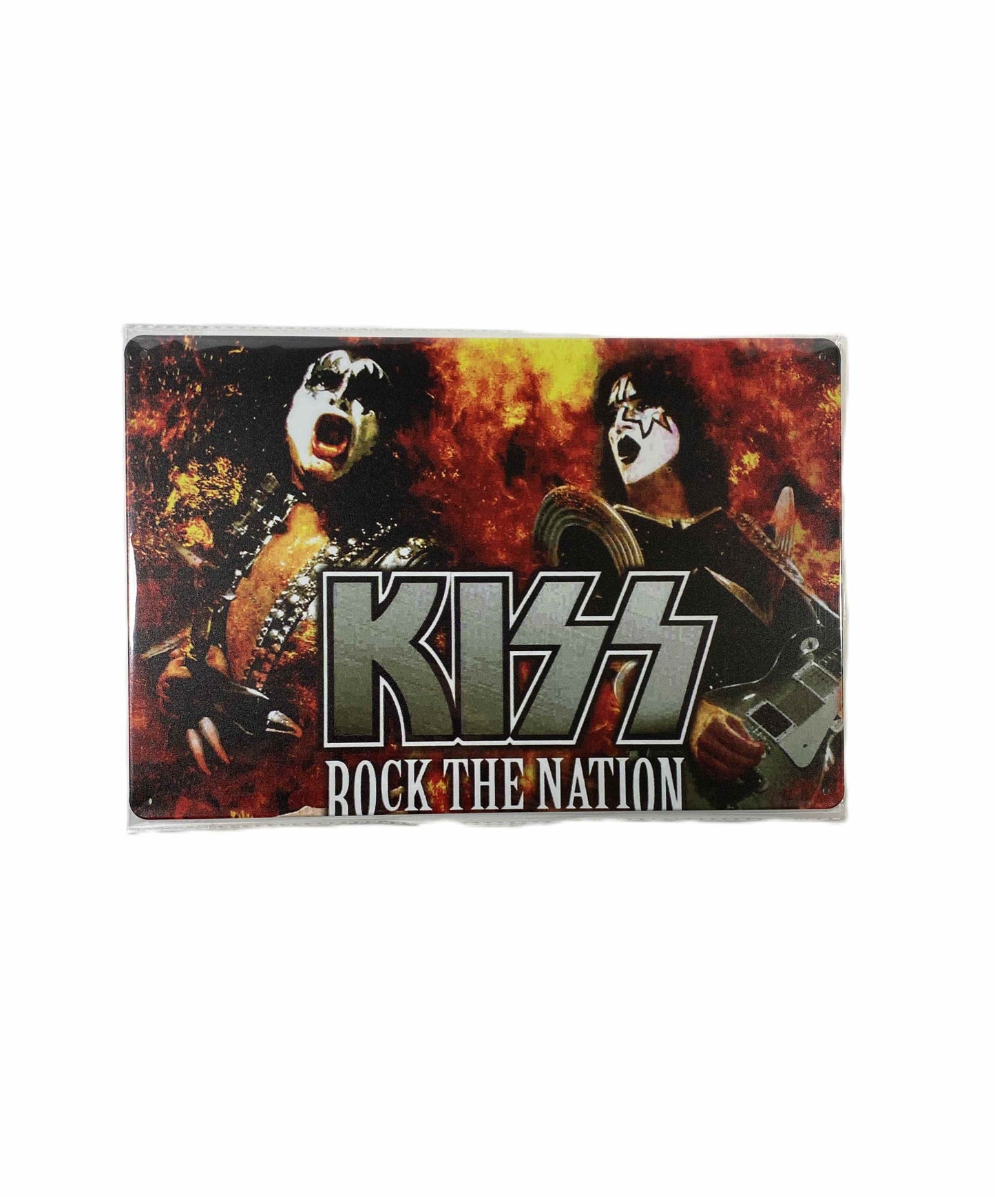 Plåtskylt 20*30 - Kiss, Rock the nation