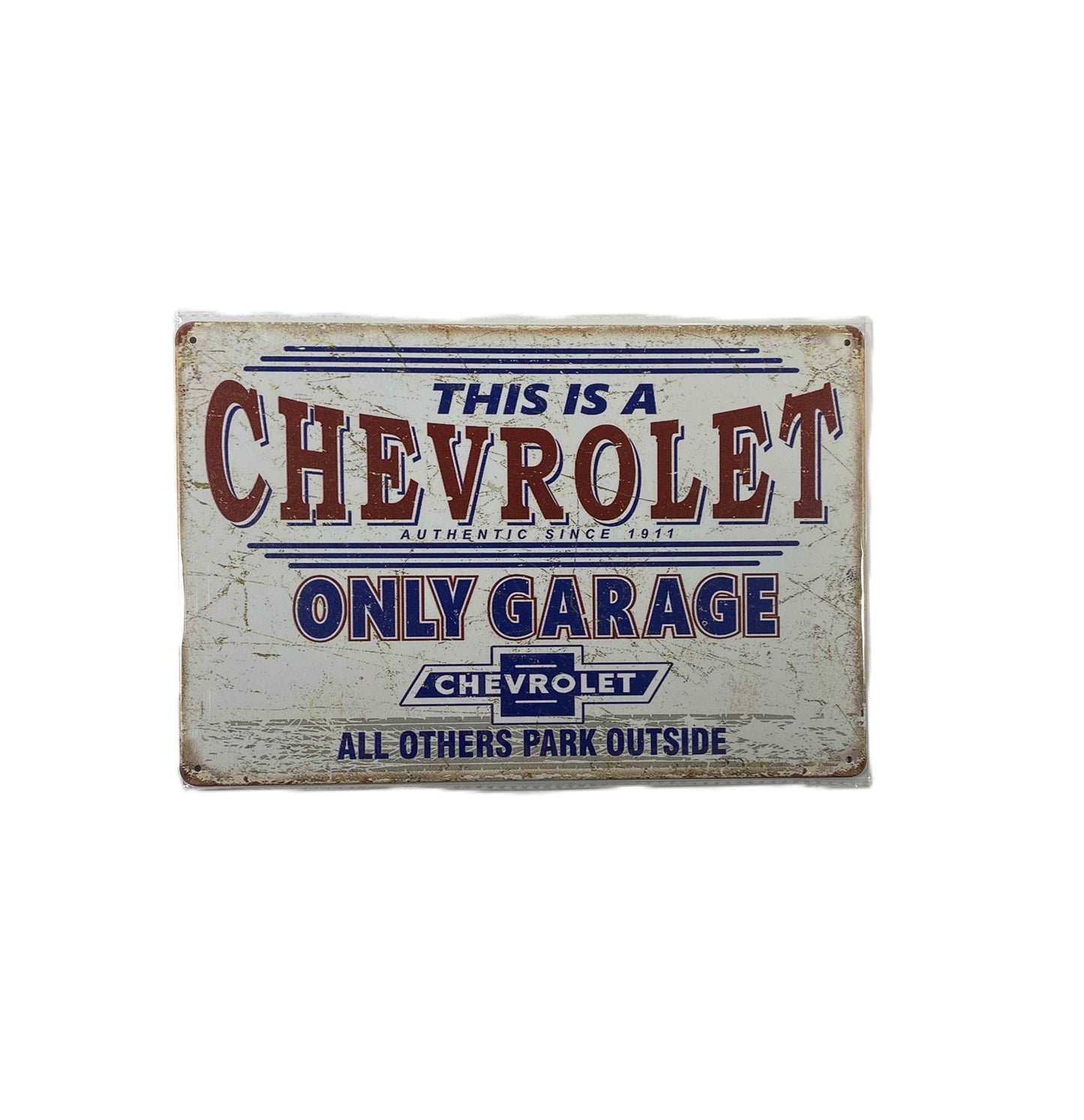 Plåtskylt 20*30 - Chevrolet Only garage