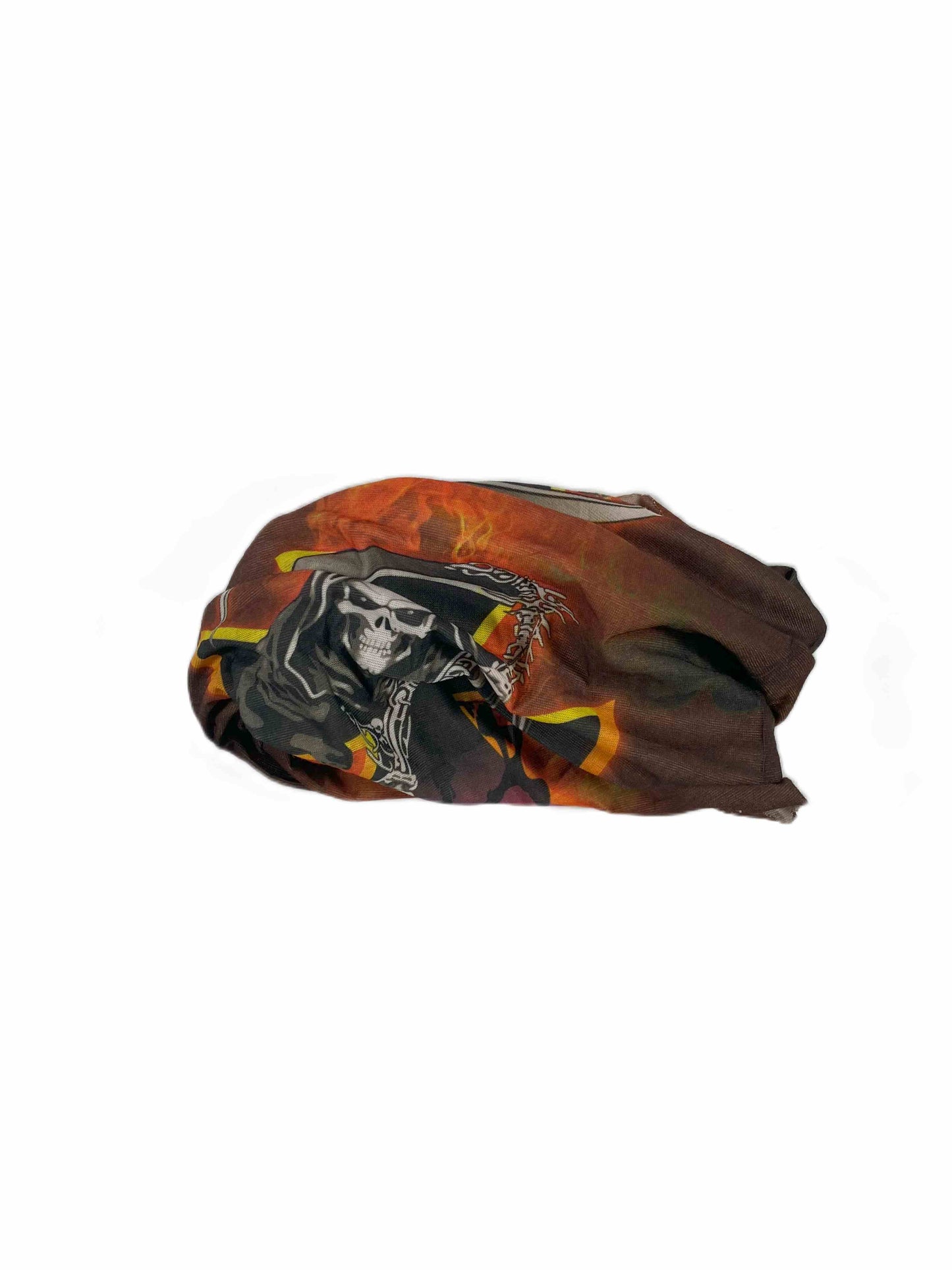 Tubscarf orange dödskalle