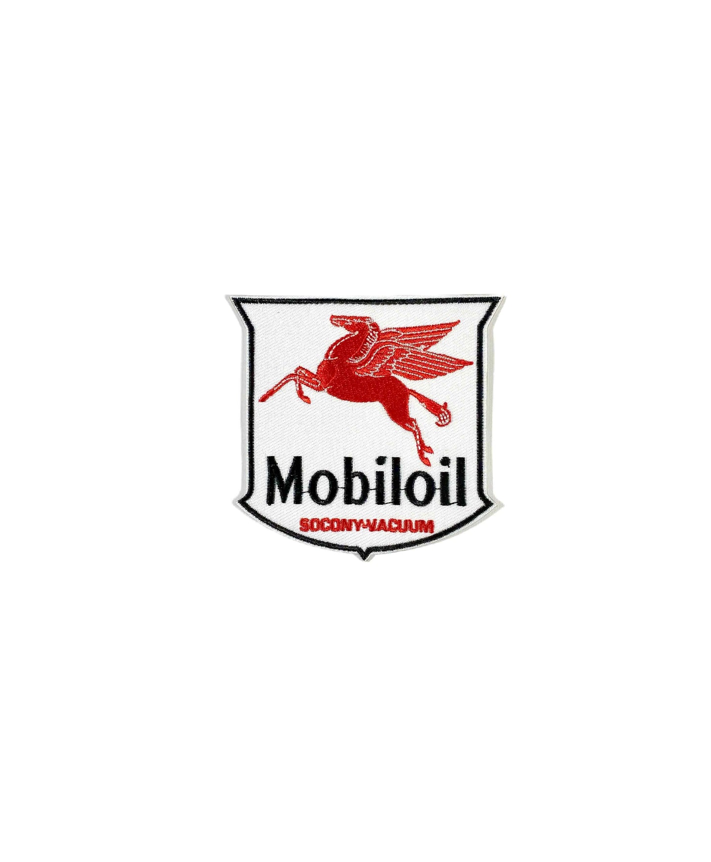 Tygmärke Mobiloil Sköld