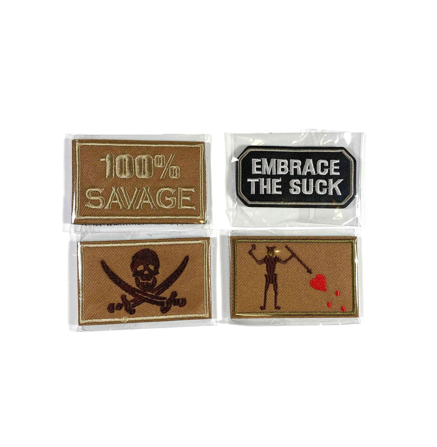 4-Pack Tygmärken, kardborre - Savage