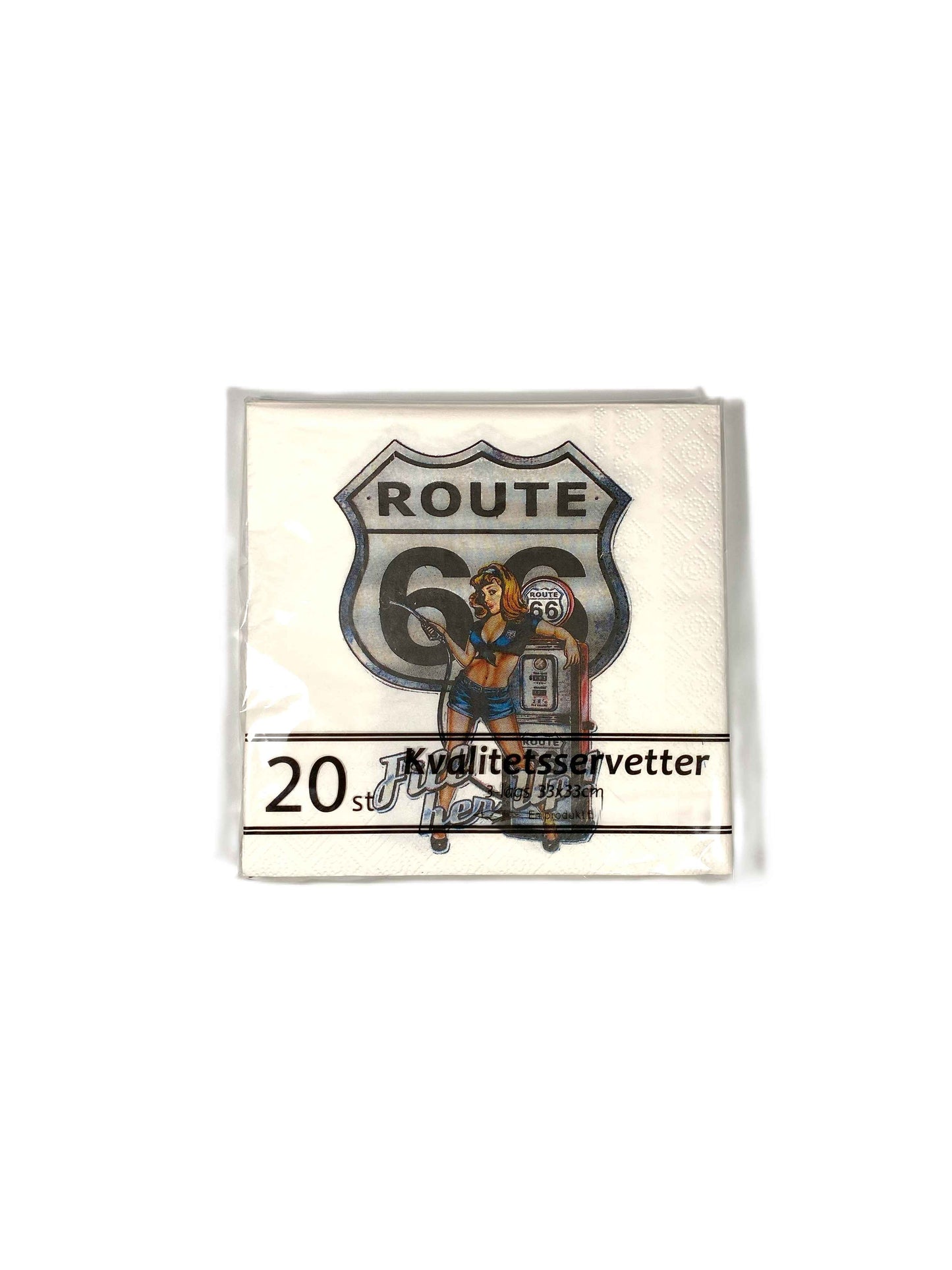 Servetter- Route 66 pin-up