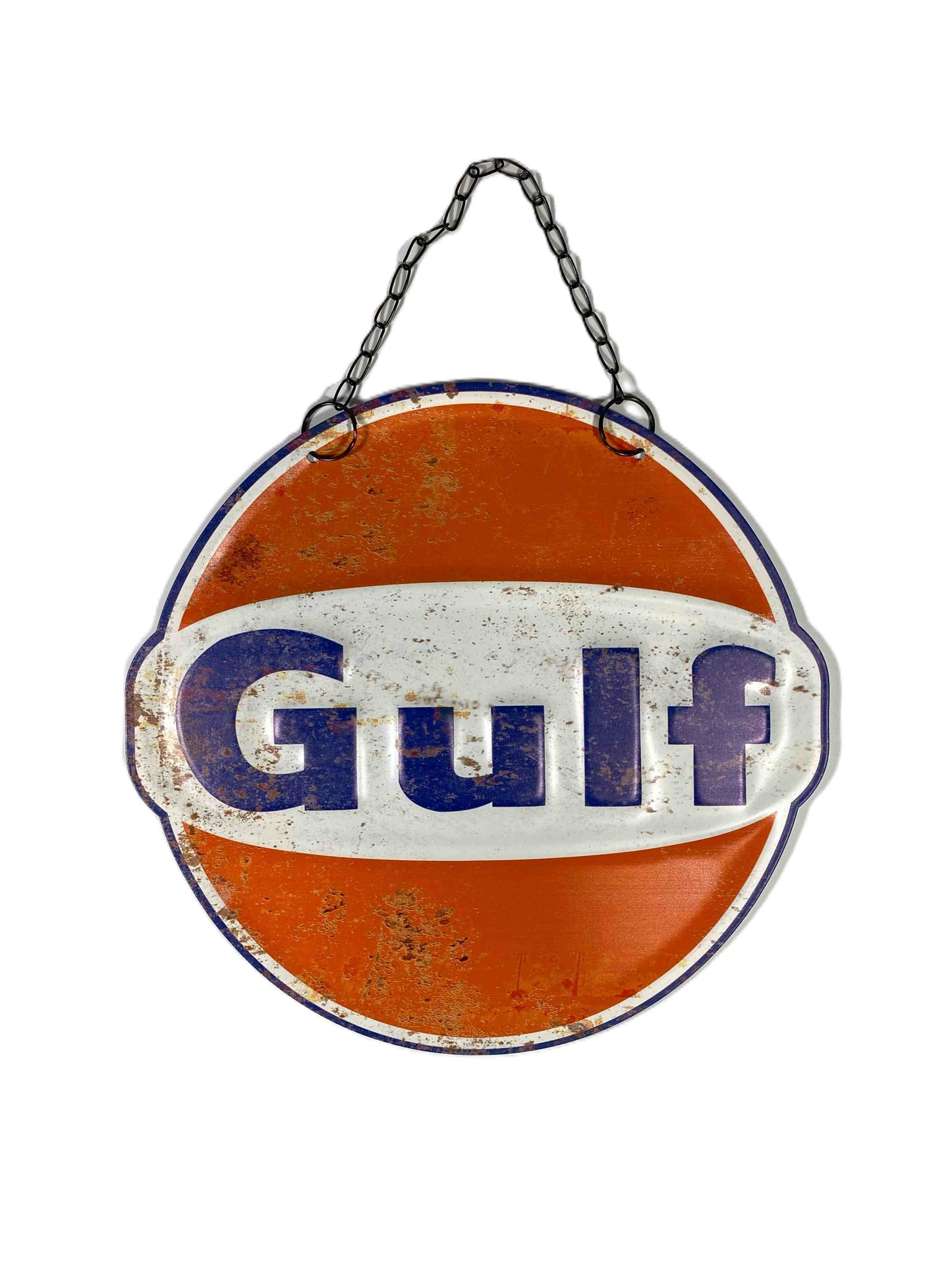 Plåtskylt, rund - Gulf