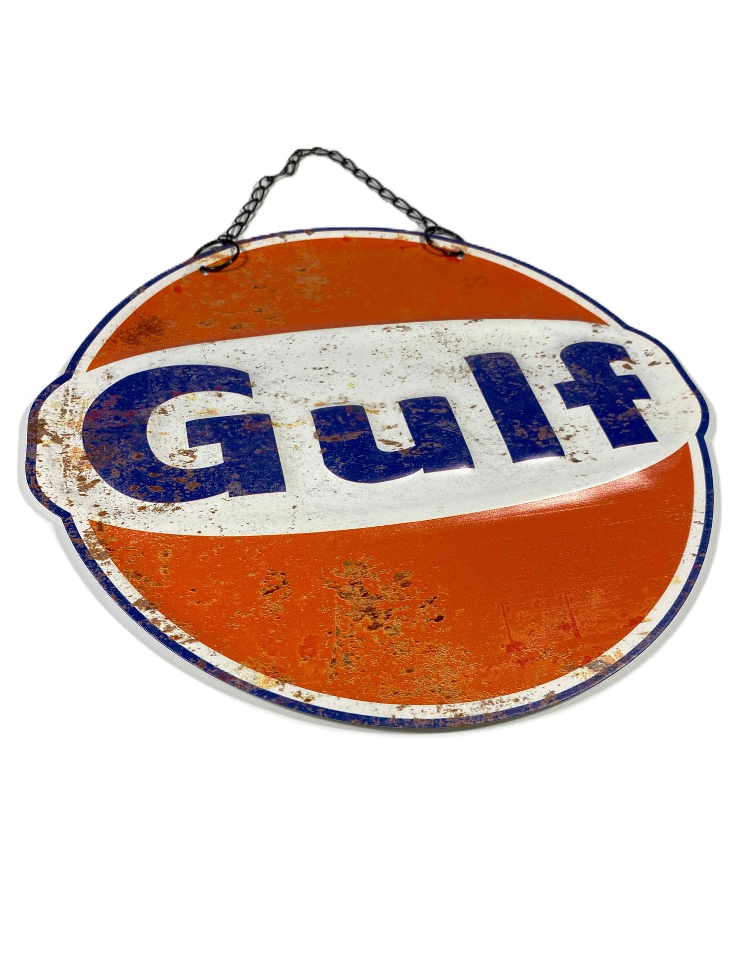 Plåtskylt, rund - Gulf
