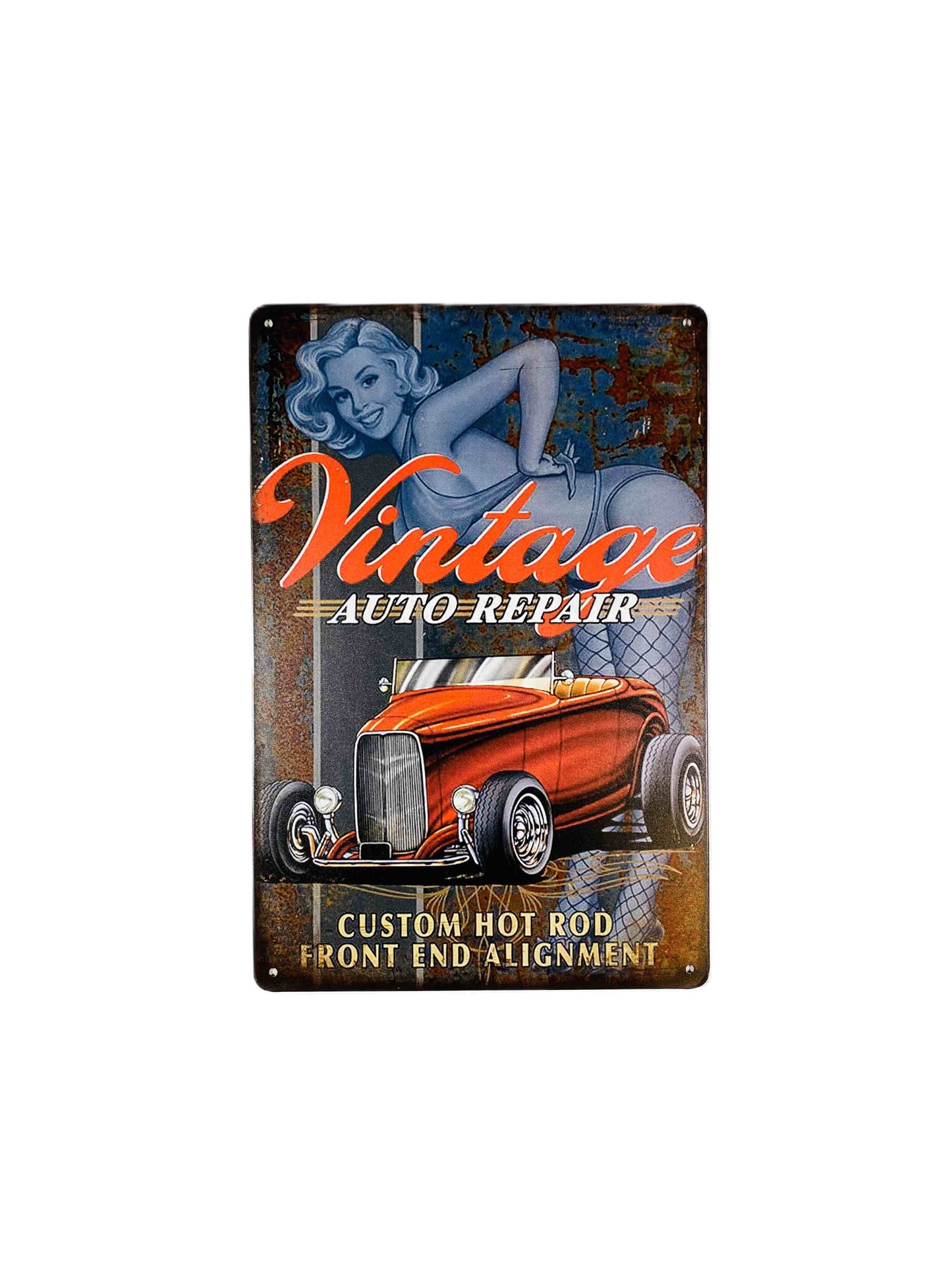 Vintage Custom Hot rod, Plåtskylt 20*30
