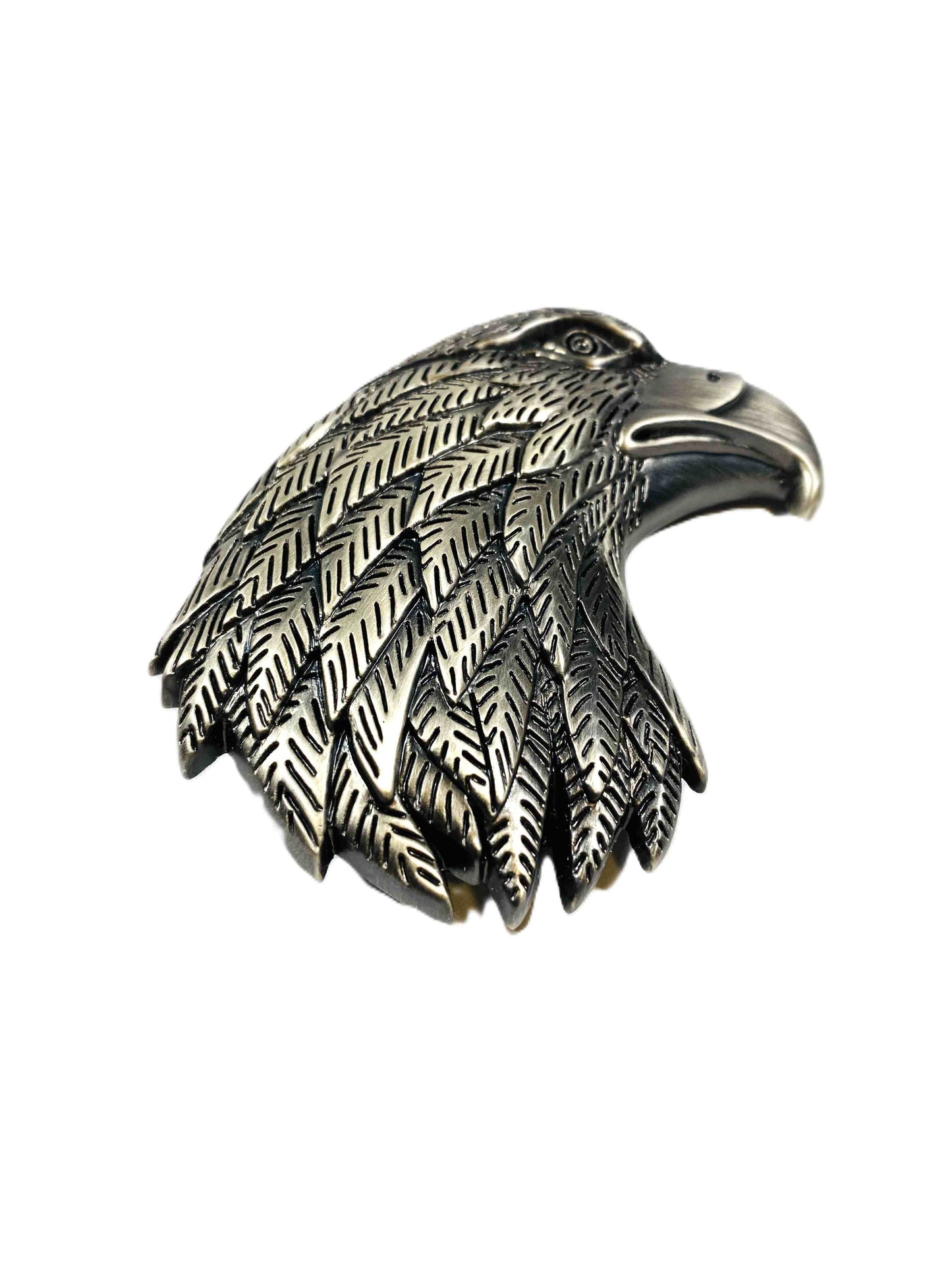 Buckle/skärpspänne- Silverörn, huvud
