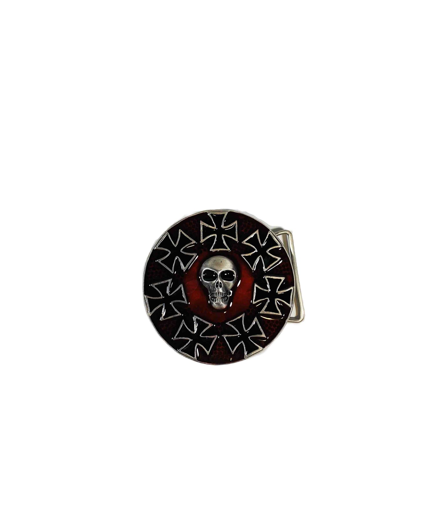 Buckle/skärpspänne- dödskalle, Malteserkors