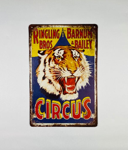 Plåtskylt 20*30 Circus Ringling Bros