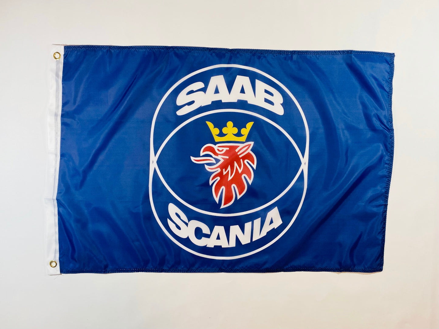 Flagga Saab Scania blå