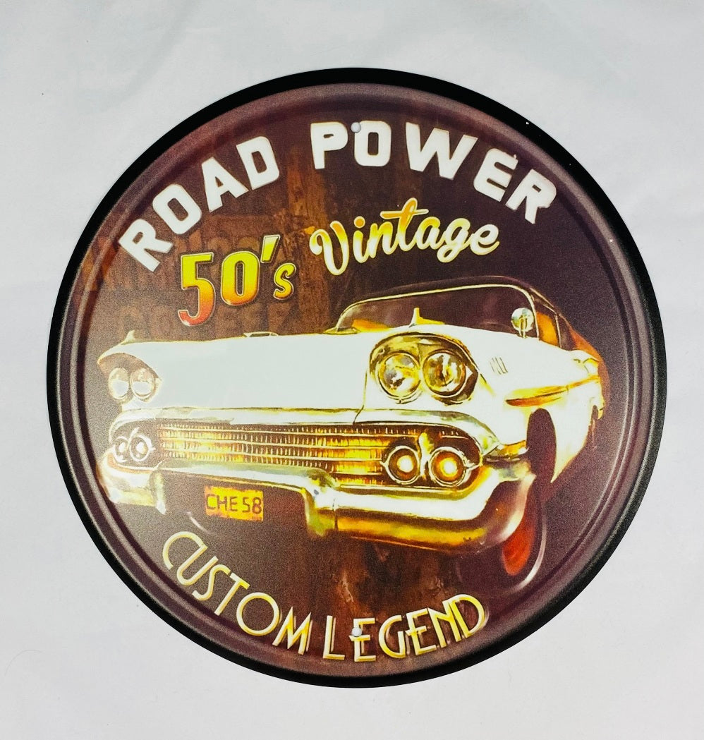 Rundskylt Road Power