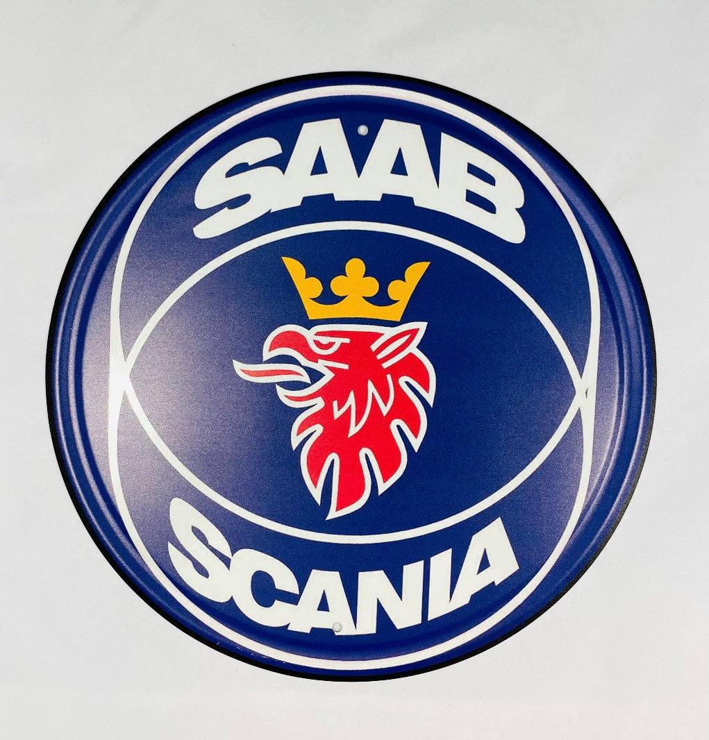 Rundskylt Saab scania