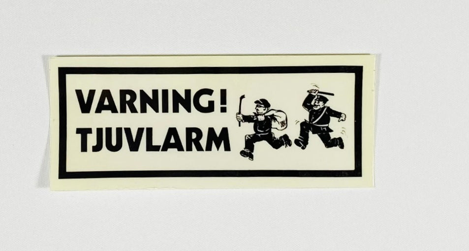 Klistermärke Tjuvlarm