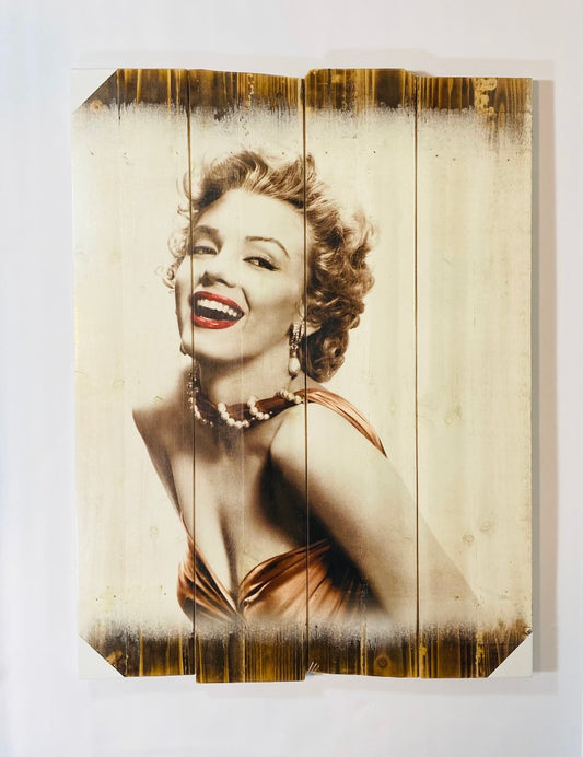 Marilyn Monroe Trätavla/skylt brun ton