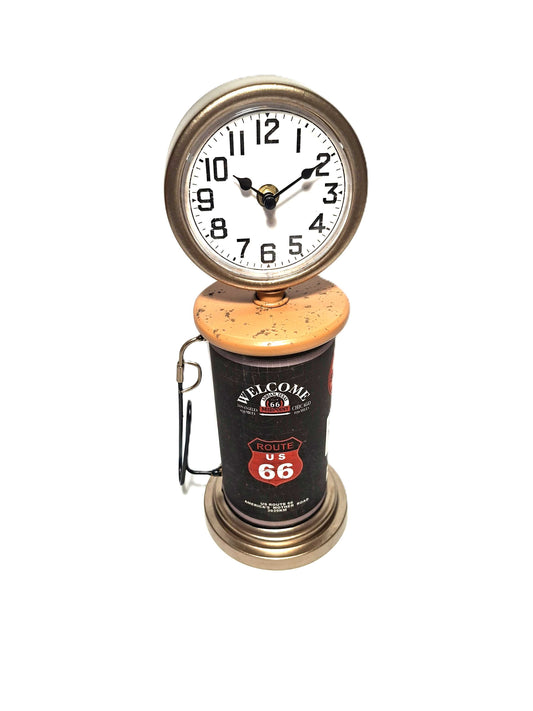 Bordsklocka - Bensinpump R66 rund