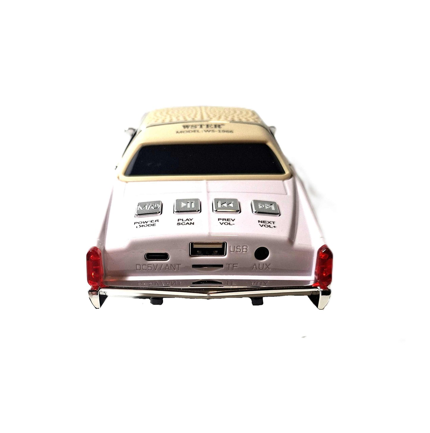 Högtalarbil- Cadillac Eldorado Vit