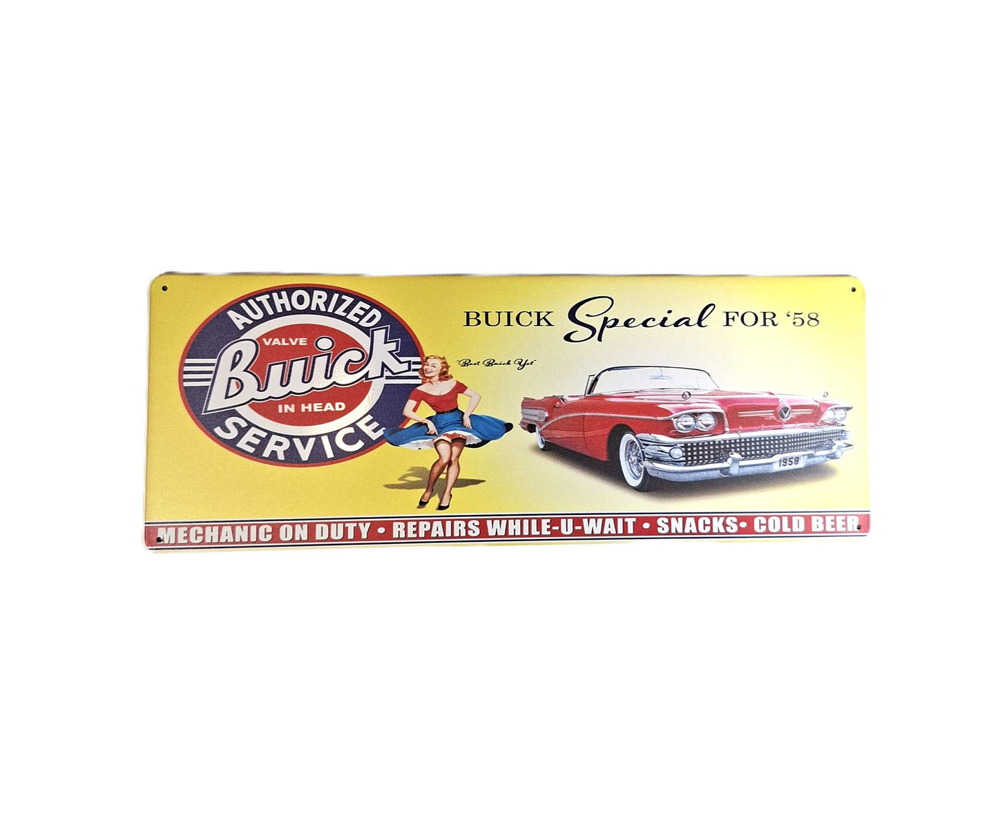 Avlång skylt- Buick service