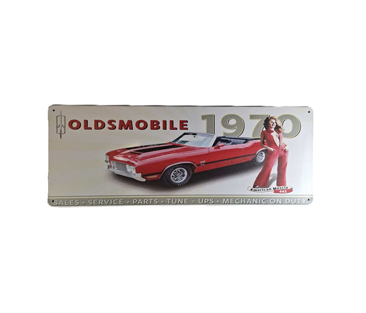 Avlång Plåtskylt - Oldsmobile 1970