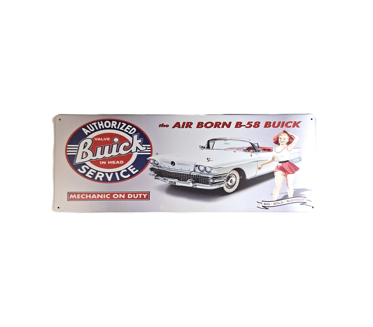 Avlång plåtskylt - Buick, air born