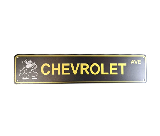 Avlång plåtskylt - Chevrolet 45*10cm