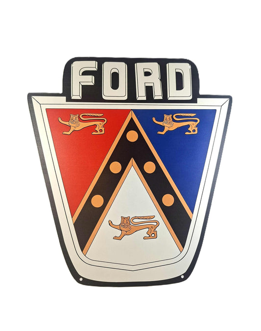 Figurformad plåtskylt - Ford sköld