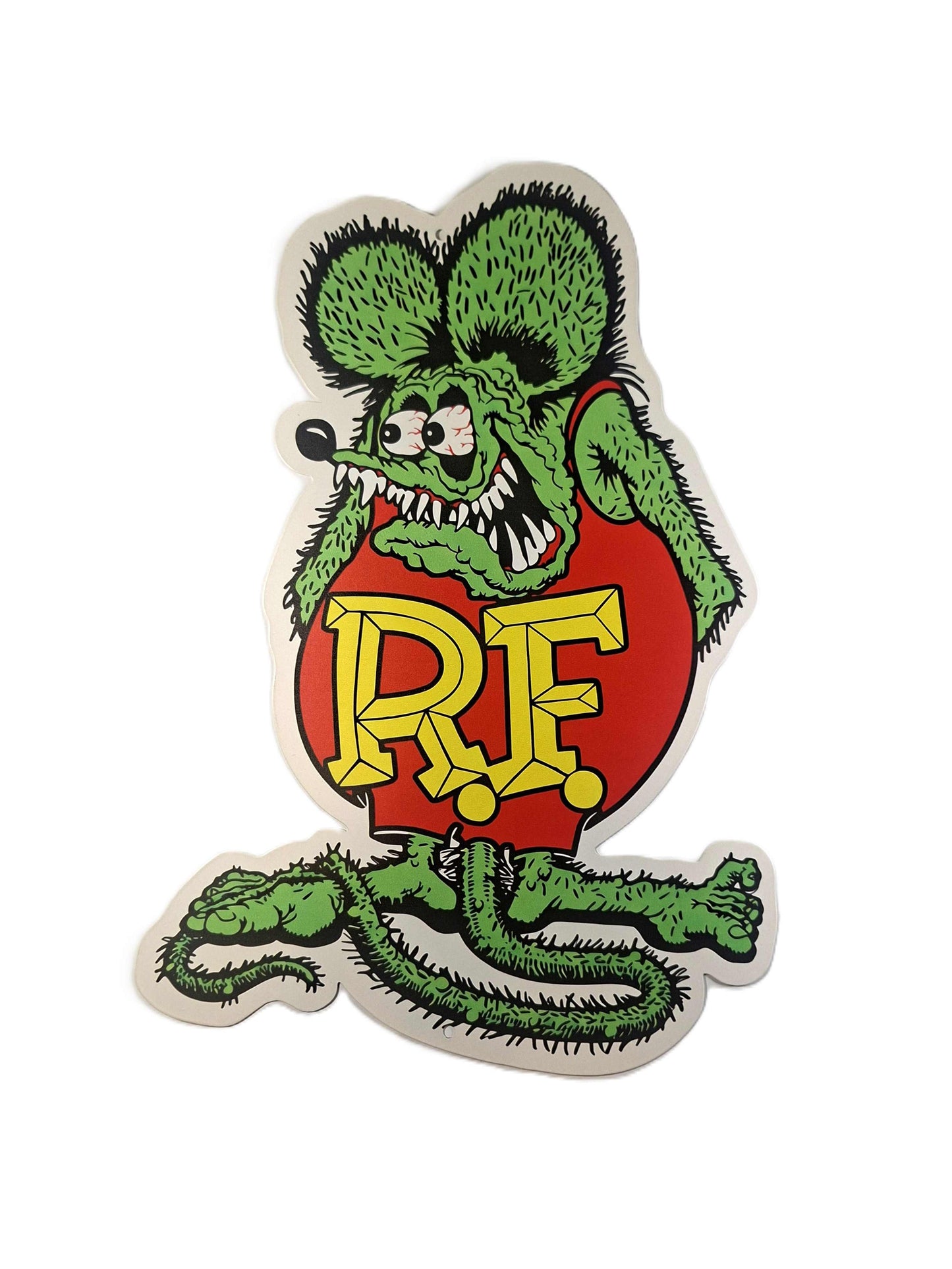 Figurformad plåtskylt - Ratfink