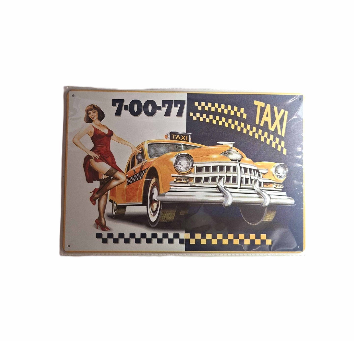 20*30 Plåtskylt - Taxi