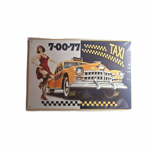 20*30 Plåtskylt - Taxi
