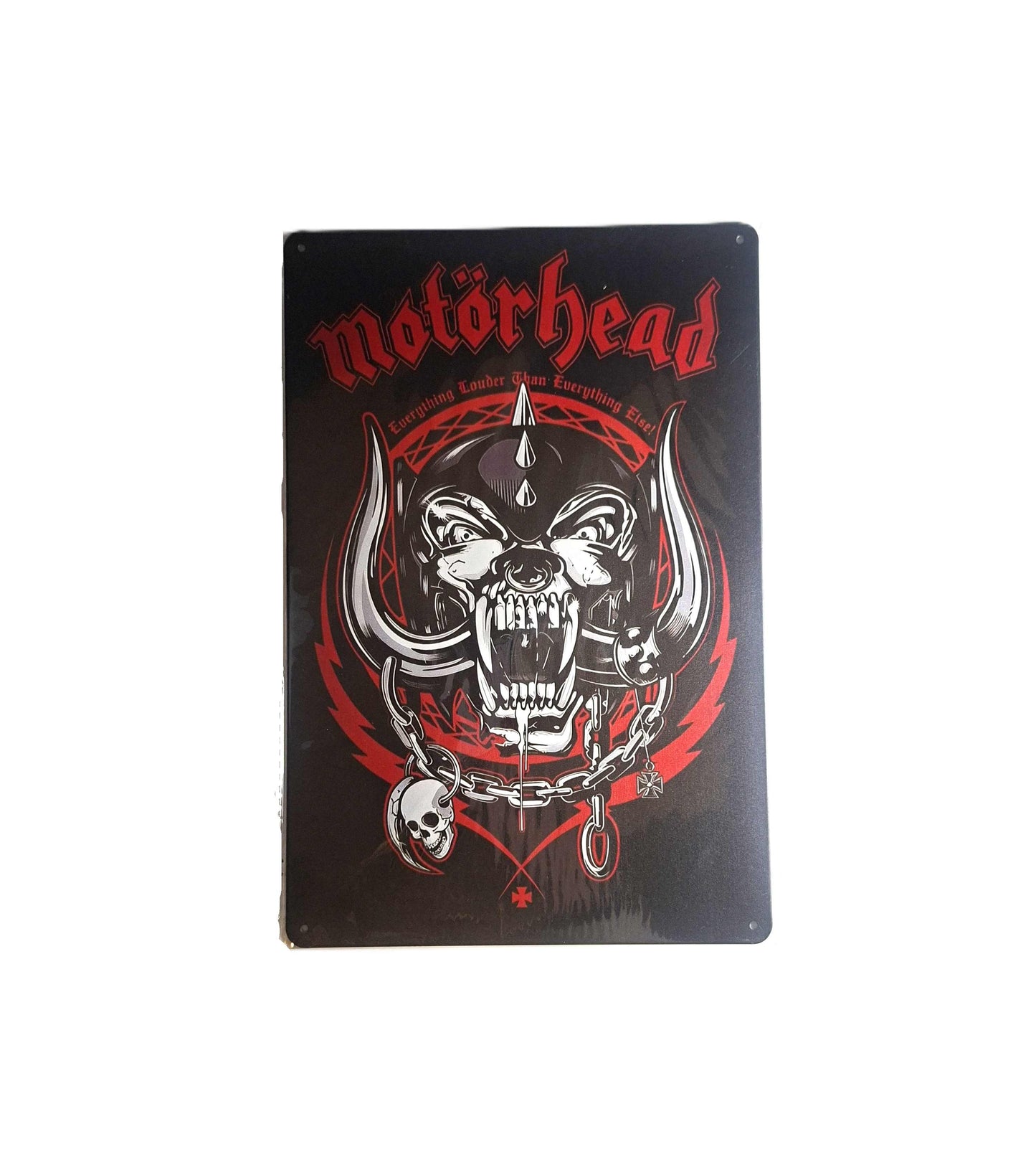 20*30 Plåtskylt - Motörhead röd/svart