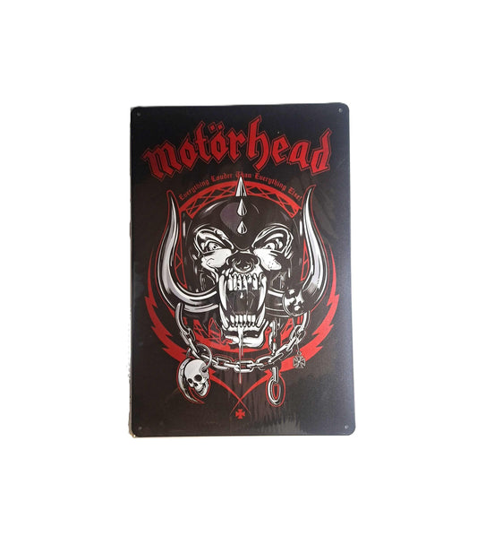 20*30 Plåtskylt - Motörhead röd/svart