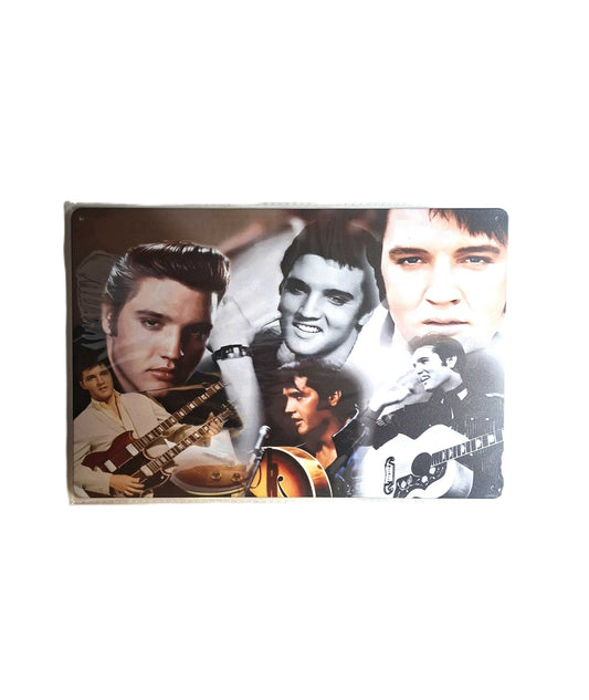 20*30 Plåtskylt - Elvis Presley, ansikten