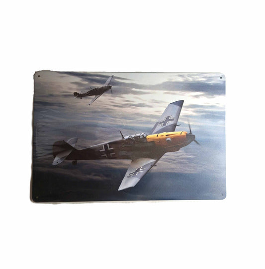 20*30 Plåtskylt - Vintage militärflyg