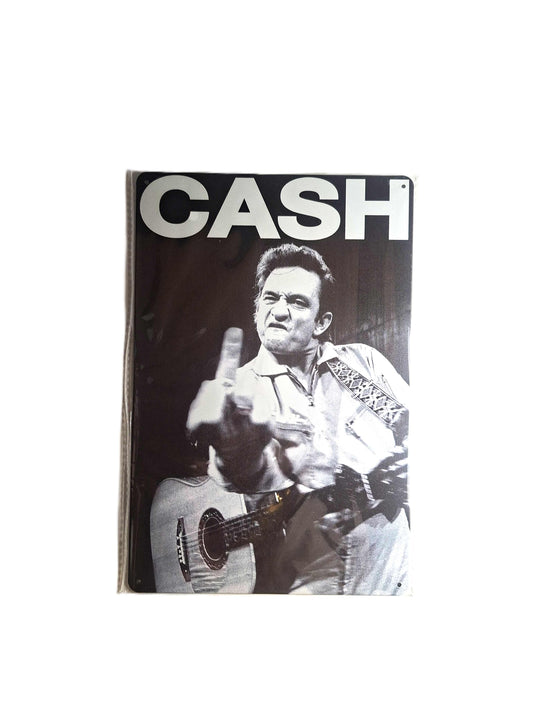 20*30 Plåtskylt- Cash Pekar finger