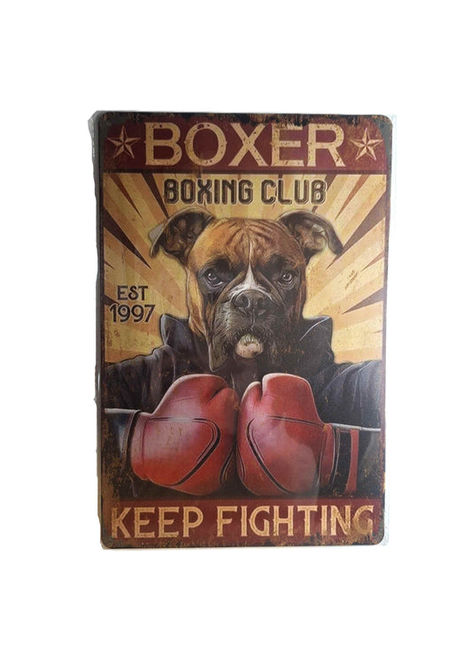20*30 Plåtskylt - Boxer boxing