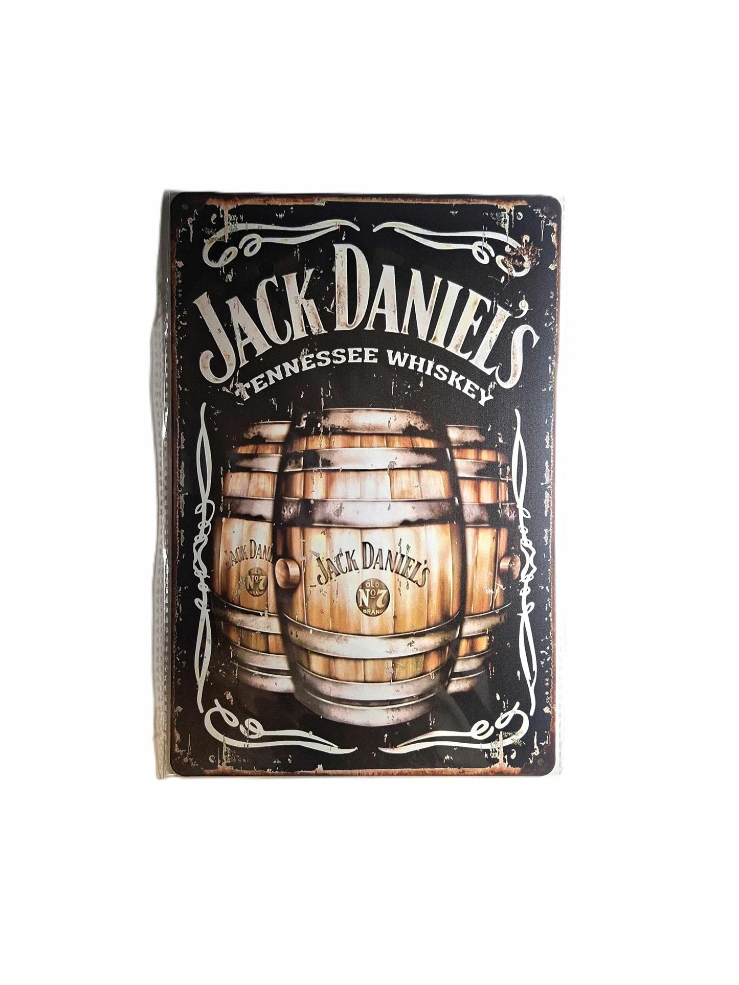 20*30 Plåtskylt - Jack Daniels, tunnor
