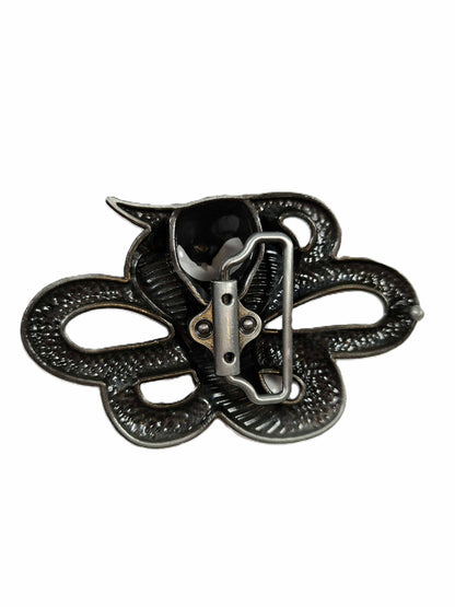 Buckle / Skärpspänne - Slingrande silverkobra