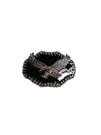 Buckle/ Skärpspänne - Silverörn, glitter