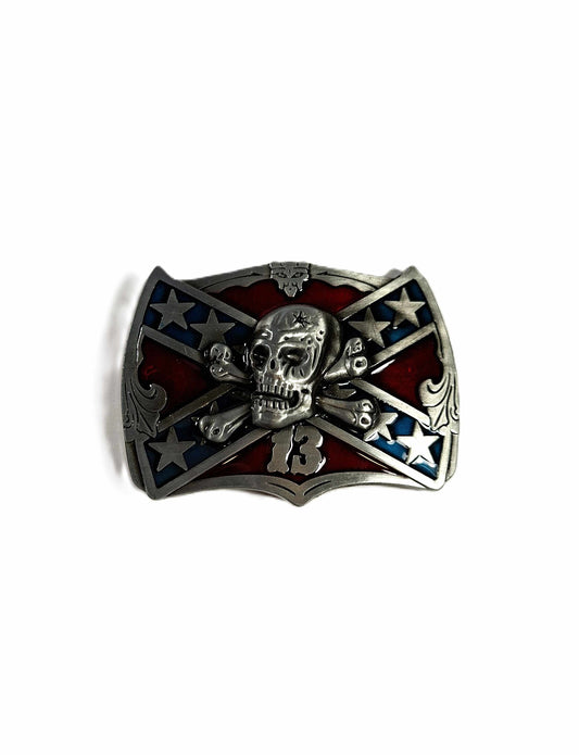 Buckle / Skärpspänne - Rebel skull 13