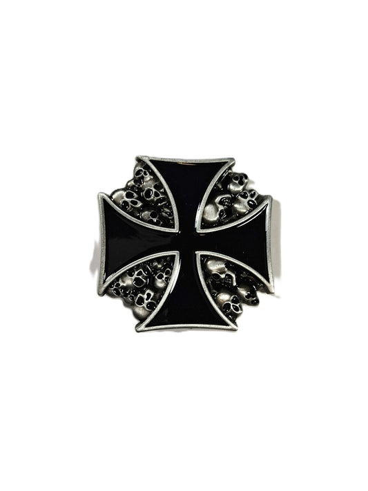 Buckle / Skärpspänne - Skallar och malteserkors