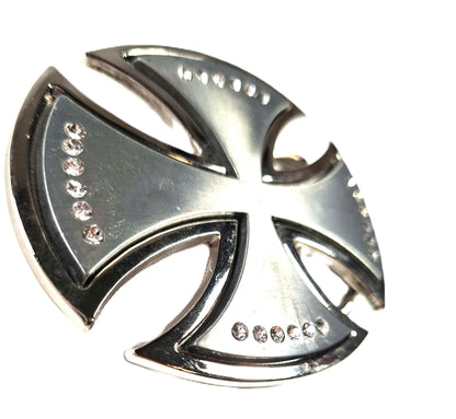 Buckle / Skärpspänne - Malteserkors, silverbling